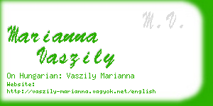marianna vaszily business card